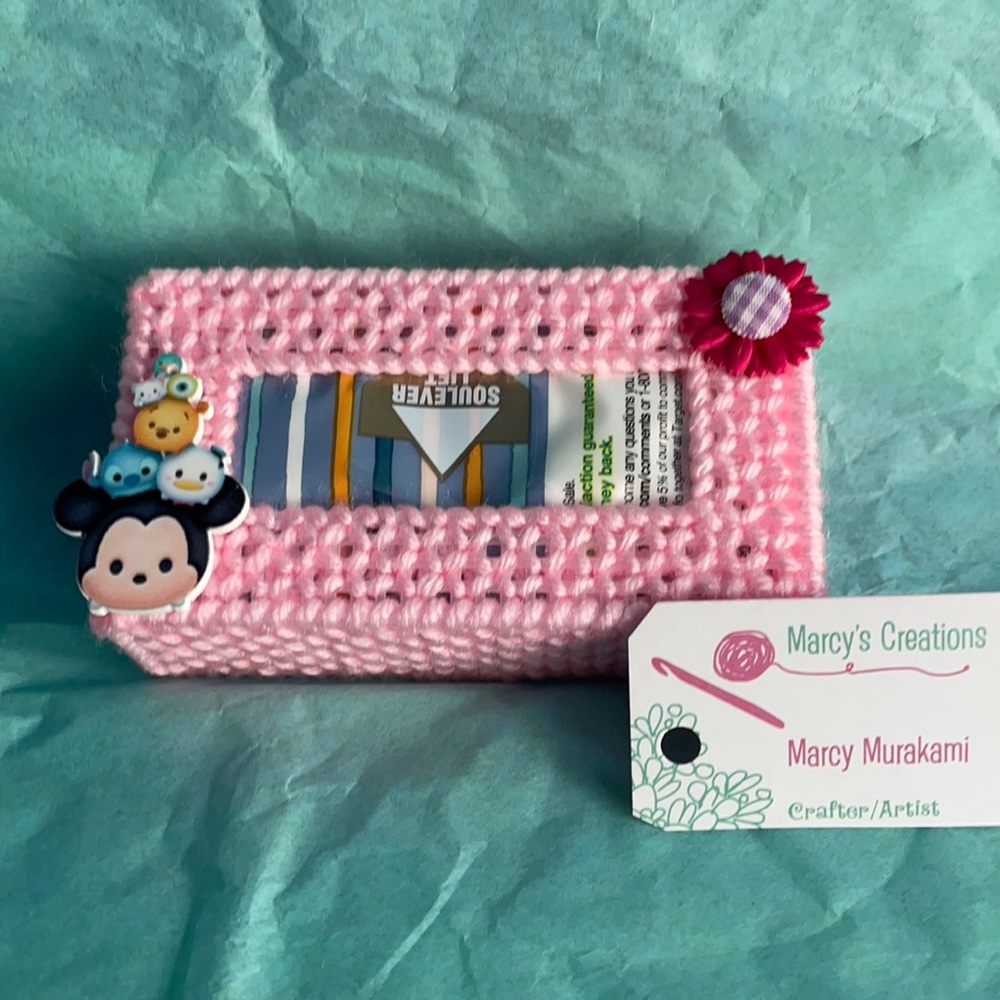 Tsum Tsum mini tissue box holder with tissue. Handcrafted with love ❤️
